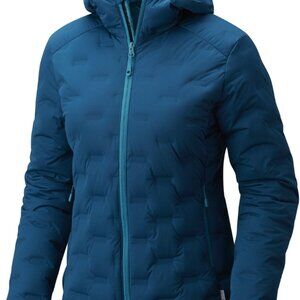 Mountain Hardwear Stretch down Hooded Jacket Women's - Blue/Teal in Large